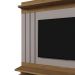Home Painel Goiás com Porta Ripada para TV até 55” Polegadas Grigio Fosco/Amendoa
