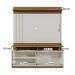 Home Painel Goiás com Porta Ripada para TV até 55” Polegadas Off White/Amendoa