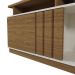 Home Painel Goiás com Porta Ripada para TV até 55” Polegadas Off White/Amendoa