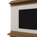 Home Painel Goiás com Porta Ripada para TV até 55” Polegadas Off White/Amendoa
