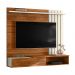 Painel Home Suspenso Vegas 1.6 com Ripado e 1 Porta 160 cm Cinamomo/Perola Metalizado