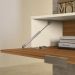 Painel Home Suspenso Vegas 1.6 com Ripado e 1 Porta 160 cm Cinamomo/Perola Metalizado