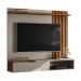 Painel Home Suspenso Vegas 1.6 com Ripado e 1 Porta 160 cm Grigio/Cinamomo