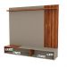 Painel Home Suspenso Vegas 1.6 com Ripado e 1 Porta 160 cm Grigio/Cinamomo