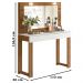 Penteadeira Camarim Rill 110 cm Cinamomo Mell Branco MBL
