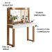 Penteadeira Camarim Rill 110 cm Cinamomo Mell Branco MBL