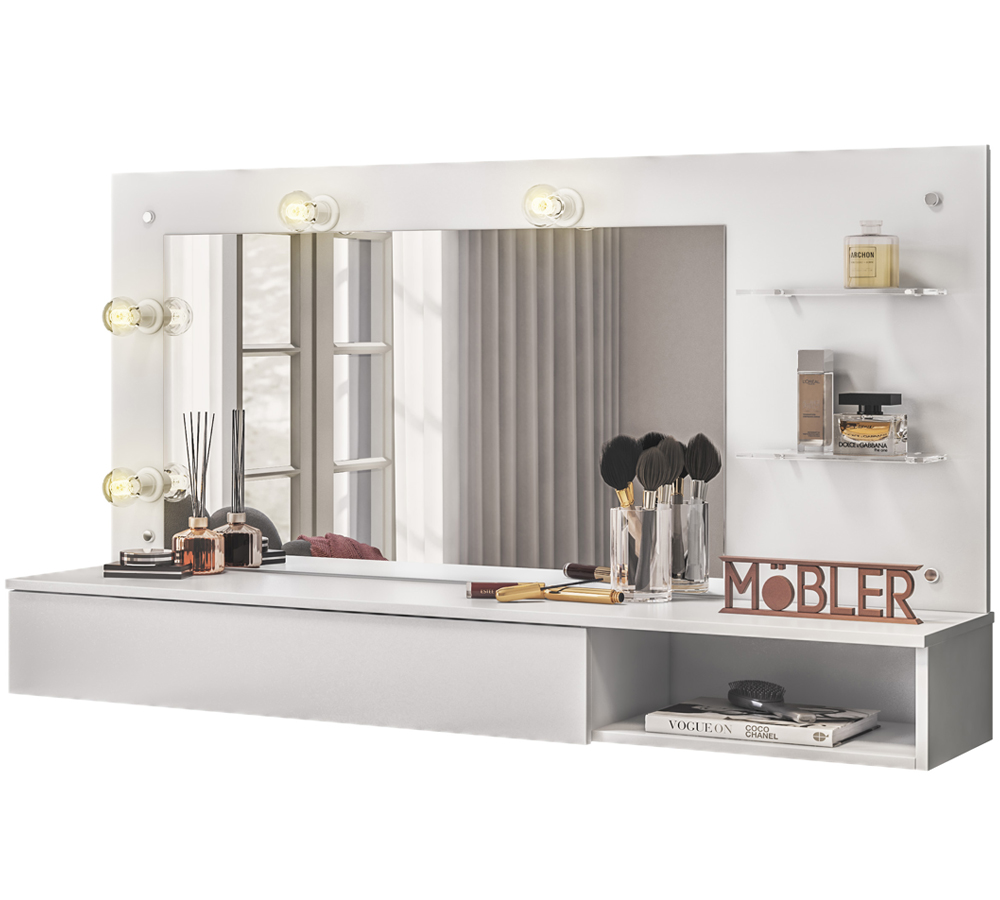 Penteadeira Camarim Suspensa 3003031 Branco MBL