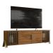 Rack Bancada Metallic 1.9 Com Portas Ripadas e Pés de Metal Cinamomo Mel