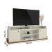 Rack Bancada Montana 1.8 para TV até 75” com Rodízios Perola Metalizado/Cinamomo