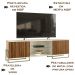 Rack Bancada TV 75 Metha 180 cm Cinamomo Mell Off White MBL