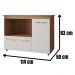  Balcão Multiuso Para Cozinha Liza 3 Portas Savana Off White Moblis