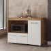  Balcão Multiuso Para Cozinha Liza 3 Portas Savana Off White Moblis