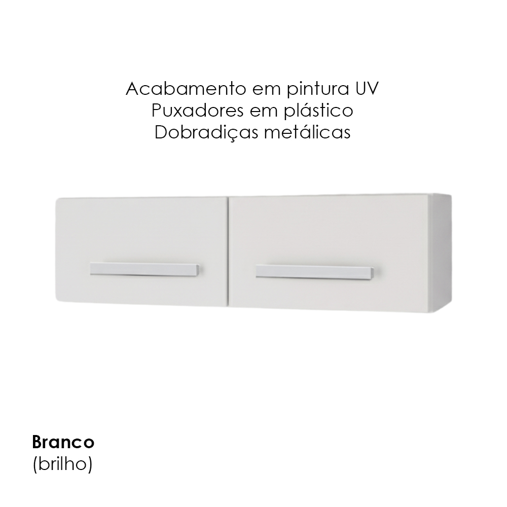 Armario Aereo Geladeira 79 cm Mara Branco Mobbs