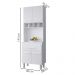 Armario Paneleiro 4P 1G 197x60 cm Vitoria Branco Mobbs