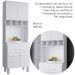 Armario Paneleiro 4P 1G 197x60 cm Vitoria Branco Mobbs