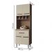 Armario Paneleiro 4P 1G 197x60 cm Vitoria Savana Off White Mobbs