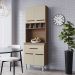 Armario Paneleiro 4P 1G 197x60 cm Vitoria Savana Off White Mobbs