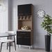 Armario Paneleiro 4P 1G 197x60 cm Vitoria Savana Preto Mobbs