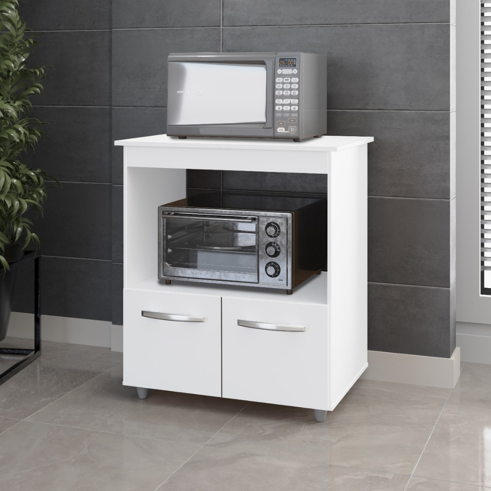 Balcão Multiuso Para Cozinha Angela 2 Portas Branco Moblis