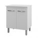 Balcão Multiuso Para Cozinha Serena 2 Portas Branco Moblis