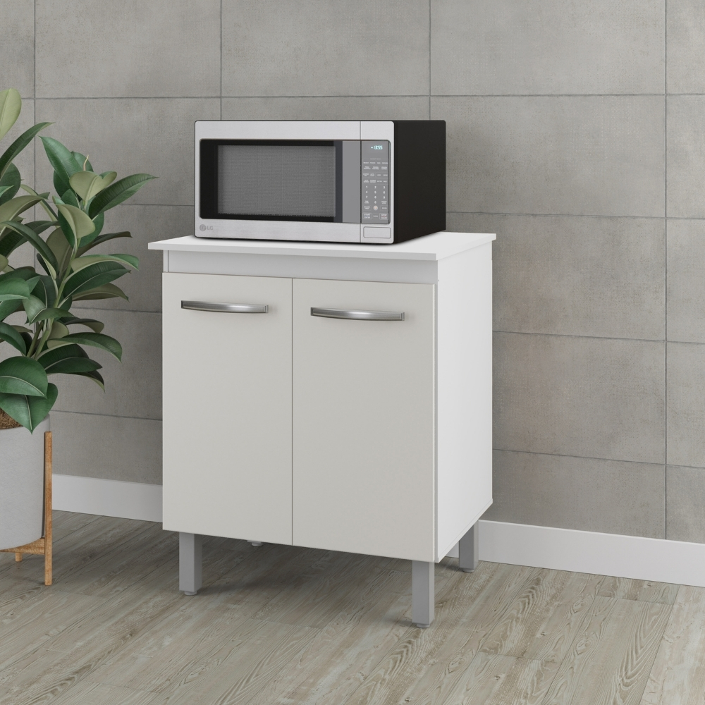 Balcão Multiuso Para Cozinha Serena 2 Portas Branco Moblis