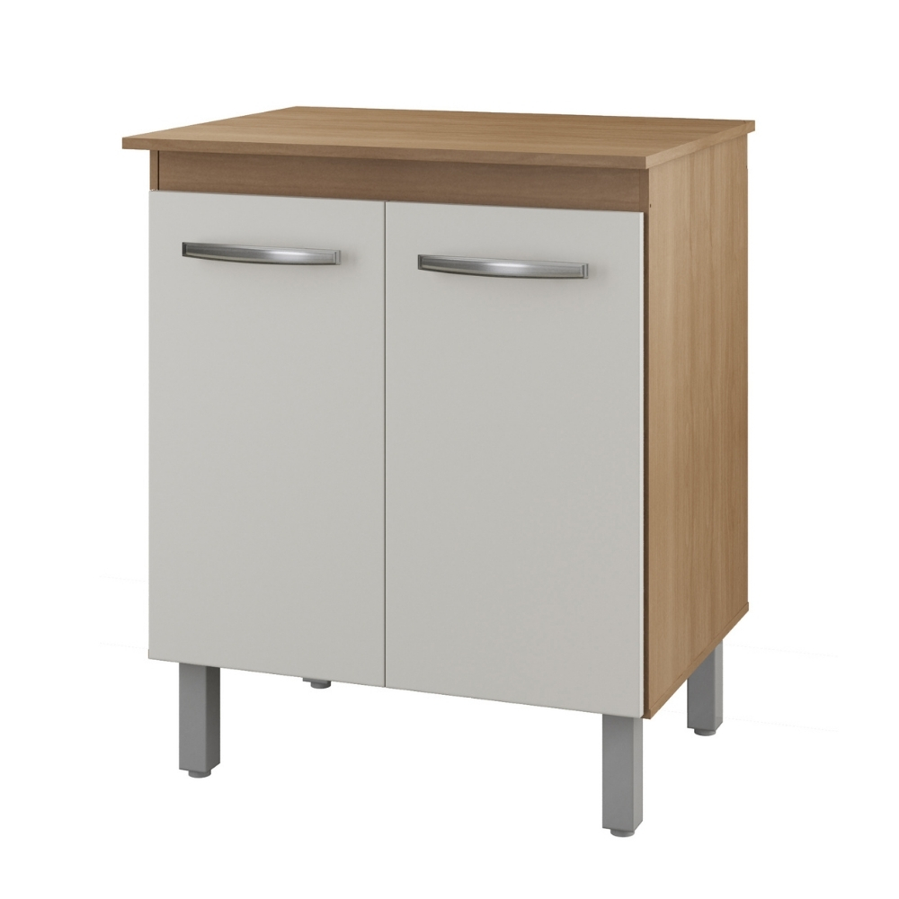Balcão Multiuso Para Cozinha Serena 2 Portas Savana Off White Moblis