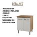 Balcão Multiuso Para Cozinha Serena 2 Portas Savana Off White Moblis