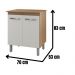 Balcão Multiuso Para Cozinha Serena 2 Portas Savana Off White Moblis