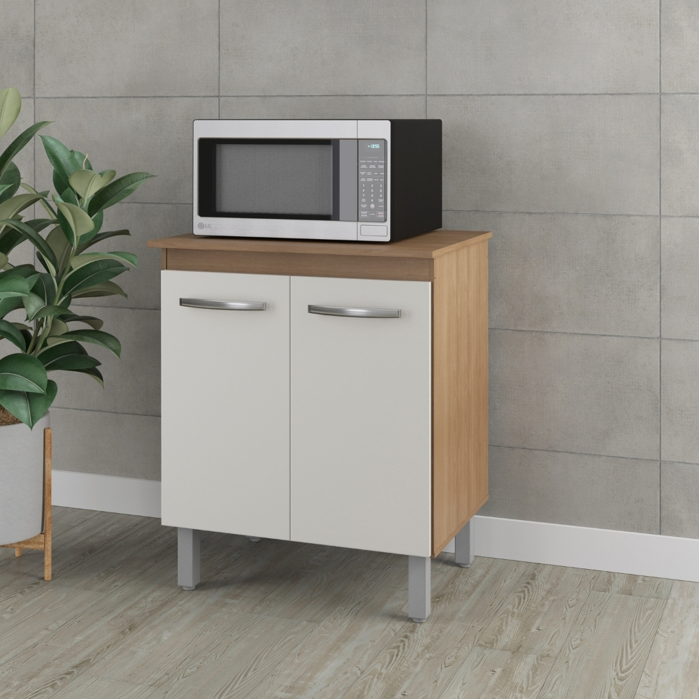 Balcão Multiuso Para Cozinha Serena 2 Portas Savana Off White Moblis