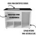 Balcão Para Cooktop Ana 5 Bocas 3 Portas Branco Moblis