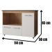 Balcão Para Cooktop Ana 5 Bocas 3 Portas Savana Off White Moblis