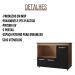 Balcão Para Cooktop Ana 5 Bocas 3 Portas Savana Preto Moblis