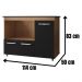 Balcão Para Cooktop Ana 5 Bocas 3 Portas Savana Preto Moblis