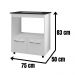 Balcão Para Cooktop Elisa 5 Bocas 2 Portas Branco Moblis