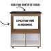 Balcão Para Cooktop Elisa 5 Bocas 2 Portas Savana Off White Moblis