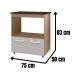 Balcão Para Cooktop Elisa 5 Bocas 2 Portas Savana Off White Moblis