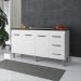 Balcão Para Pia Diana 3 Portas 150 cm Branco Moblis