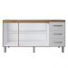 Balcão Para Pia Emily 3 Portas 160 cm Savana Off White Moblis