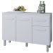 Balcao Com Tampo 3P 1G 120 cm Vitoria Branco Mobbs