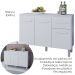 Balcao Com Tampo 3P 1G 120 cm Vitoria Branco Mobbs
