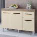 Balcao Com Tampo 3P 1G 120 cm Vitoria Savana Off White Mobbs