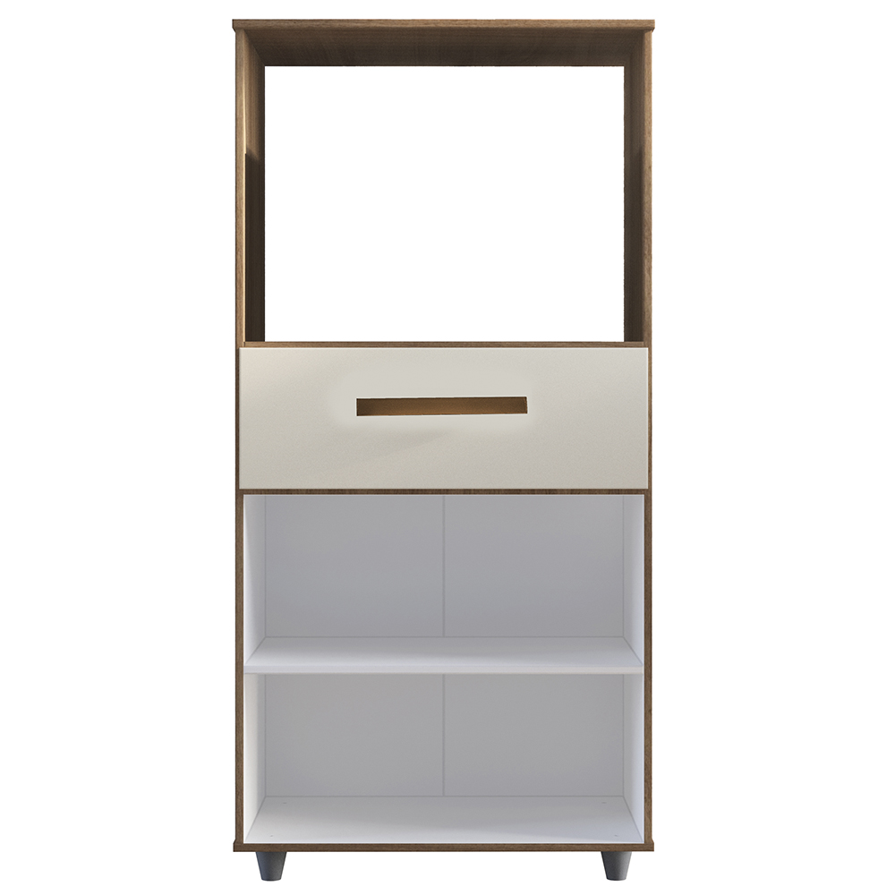 Balcao Multiuso Forno 2P 1G 60 cm Luna Savana Off White Mobbs