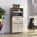 Balcao Multiuso Forno 2P 1G 60 cm Luna Savana Off White Mobbs