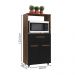 Balcao Multiuso Forno 2P 1G 60 cm Luna Savana Preto Mobbs