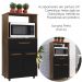 Balcao Multiuso Forno 2P 1G 60 cm Luna Savana Preto Mobbs