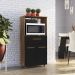Balcao Multiuso Forno 2P 1G 60 cm Luna Savana Preto Mobbs