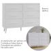 Comoda 6 Gavetas 120 cm Mila Branco Mobbs