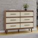 Comoda 6 Gavetas 120 cm Mila Savana Off White Mobbs