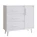 Comoda Sapateira 3G 1P 95 cm Mila Branco Mobbs