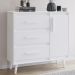 Comoda Sapateira 3G 1P 95 cm Mila Branco Mobbs